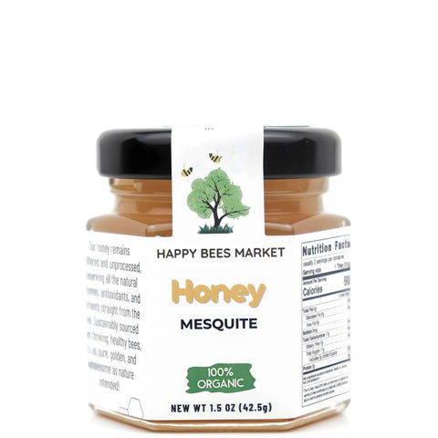 Mini 1.5 oz Muth Jar filled with raw Arizona mesquite honey – perfect sample size