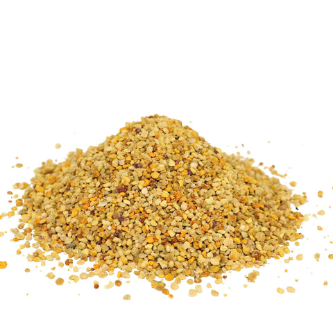 Nutrient-rich bee pollen in 4 oz glass Muth Jar from Happy Bees Market