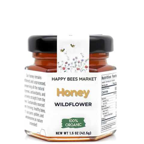 Desert-harvested Arizona wildflower honey in a 1.5oz jar.