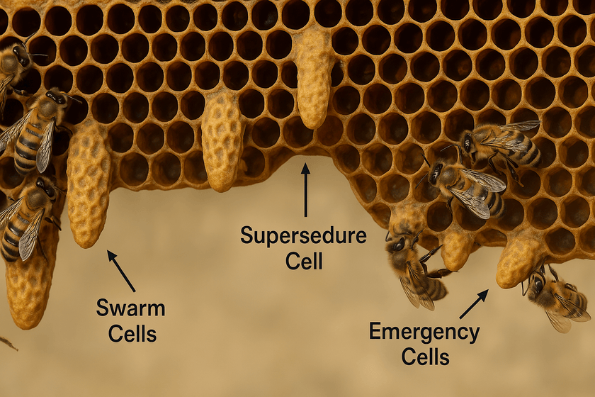 Hivecell Bee Queen Cells: Types, Roles, and Their Importance in Swarming and ...