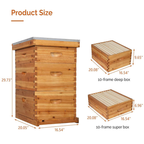 Double-Wax Coated Beehive Starter Kit - Premium Beekeeping Supplies