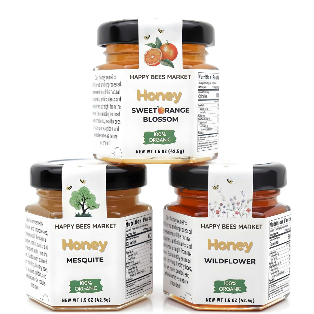 Raw Arizona Honey & Bee Pollen | Happy Bees Market