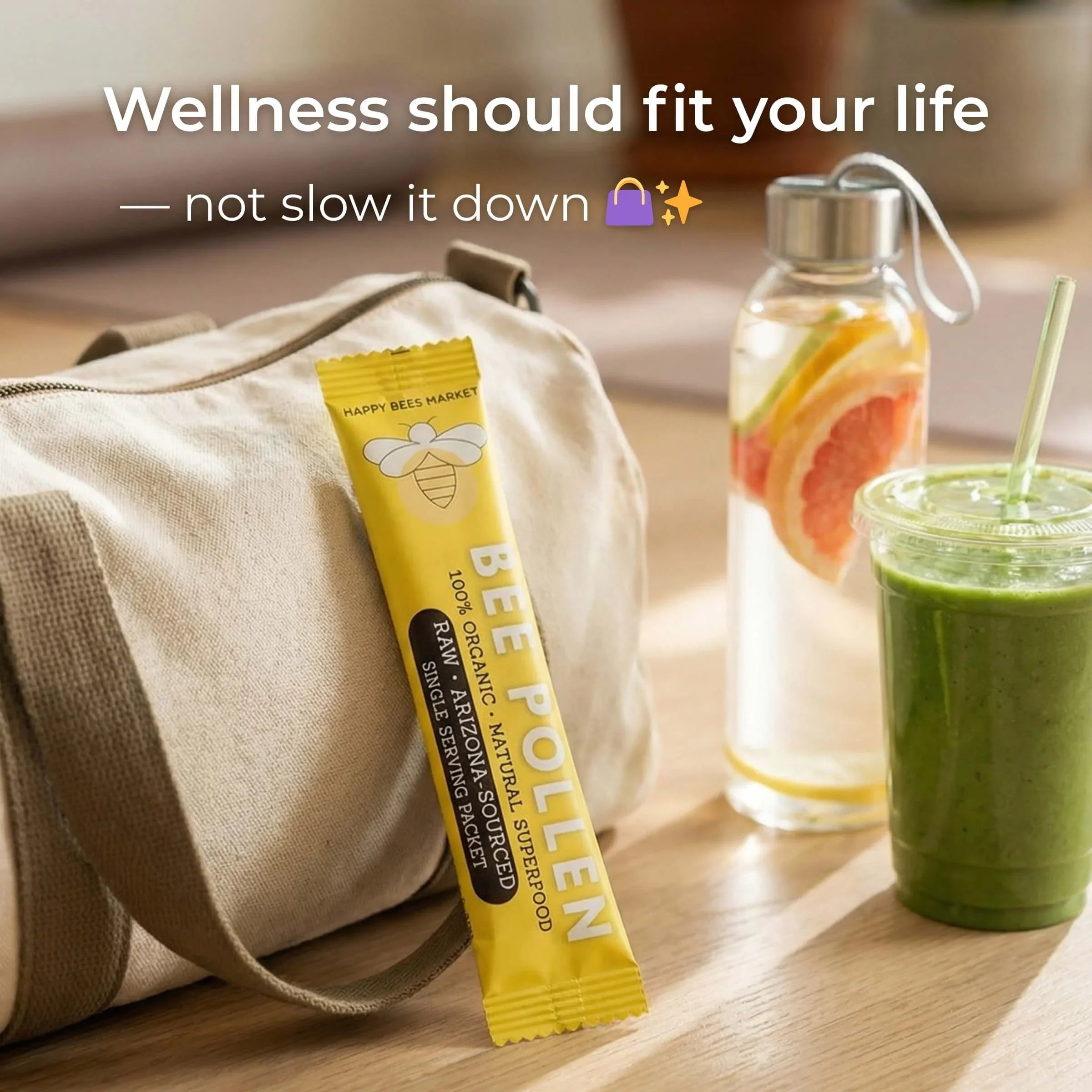 Bee Pollen Single-Serve Packets (15ct) | Raw Arizona Superfood