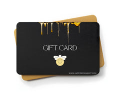Happy Bees Market digital gift certificate for local Arizona honey, perfect gift card for birthdays, holidays, and honey lovers.