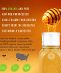 Wildflower honey from Arizona – 100% organic and unfiltered in glass Muth Jar