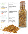 Golden granules of bee pollen in traditional glass Muth Jar – natural and unprocessed